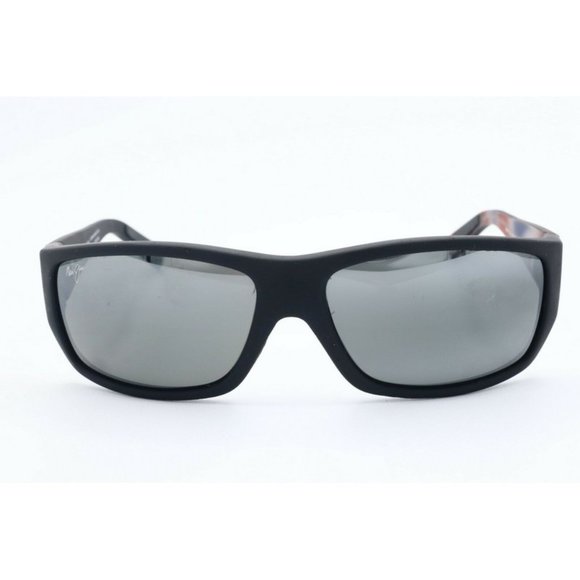 Maui Jim Wassup MJ 123-02HW Square Black Sunglasses Polarized Gray 60.5mm (B) - Picture 2 of 7